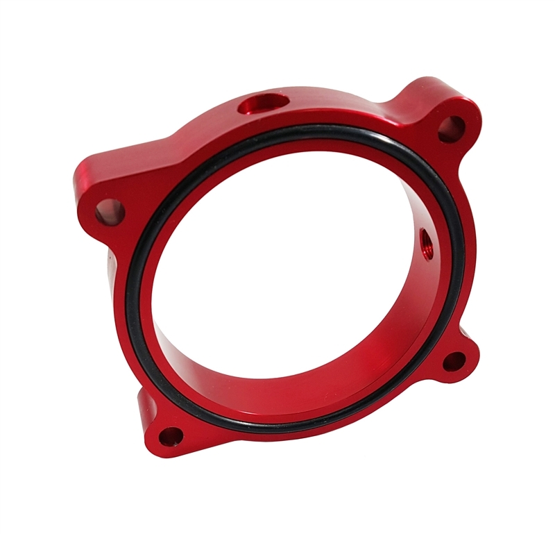 Ford Mustang Throttle Body Spacer - Torque Solution - Red - `11-`16 Ford Mustang Throttle Body Spacer - Torque Solution - Red - `11-`16